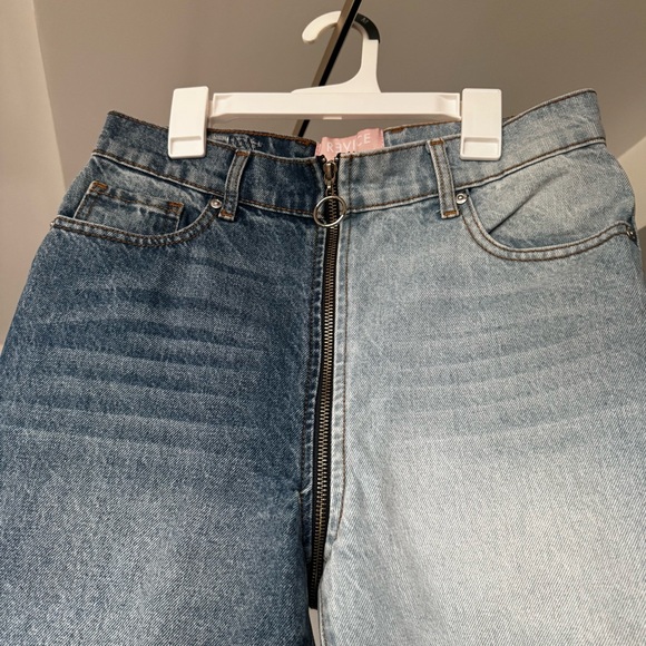 Revice Denim Yin Yang Two Tone Crop Jeans Size 28 - Picture 9 of 16